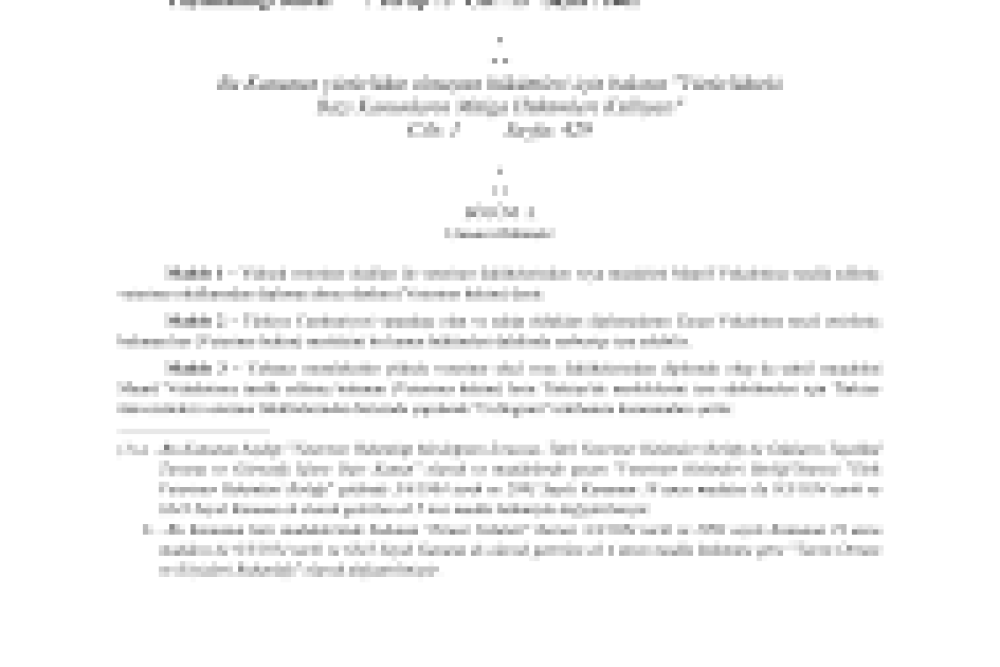 6343 SAYİLİ VETERİNER HEKİMLİGİ MESLEGİNİN ICRASİNA, TÜRK VETERİNER HEKİMLERİ BİRLİGİ İLE ODALARİNİN TESEKKÜL TARZİNA VE GÖRECEGİ ISLERE DAİR KANUN