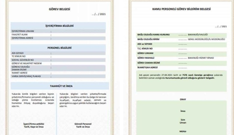 GÖREV BELGESİ DUZENLEME