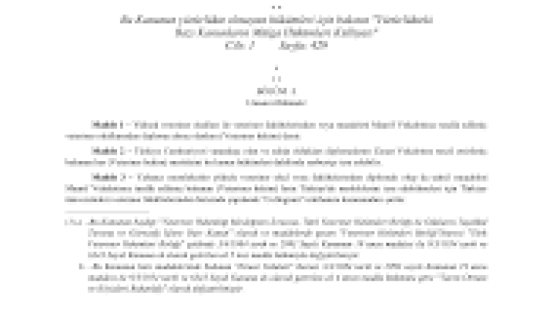 6343 SAYİLİ VETERİNER HEKİMLİGİ MESLEGİNİN ICRASİNA, TÜRK VETERİNER HEKİMLERİ BİRLİGİ İLE ODALARİNİN TESEKKÜL TARZİNA VE GÖRECEGİ ISLERE DAİR KANUN